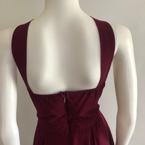 LULU'S FOREVERMORE MAROON DRESS SIZE XLARGE - Picture 4 of 6